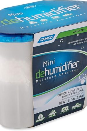 Camco Camper/RV Mini Dehumidifier - Moisture Absorber for Small Spaces - Fragrance Free (44195)