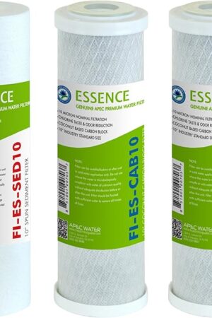 APEC Water Systems FILTER-SET-ES High Capacity Replacement Pre-Filter Set For Essence Series Reverse Osmosis Water Filter System Stage 1-3