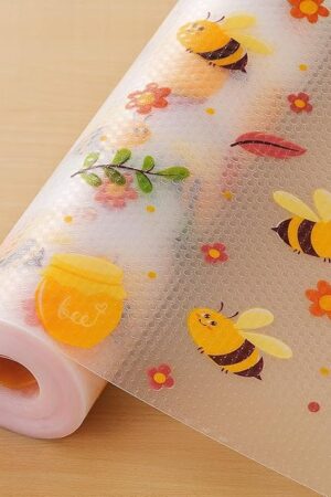 Cooyes Shelf Liner – Non-Slip Cabinet & Drawer Liner for Kitchen – Non-Adhesive Waterproof Shelf Paper with Modern Pattern – Durable EVA Cabinet Mat – Easy to Cut