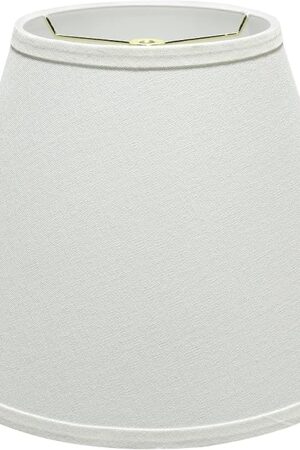 Aspen Creative 32682 Transitional Empire Shape Spider Construction Lamp Shade, White, 7" Top x 13" Bottom x 9-1/2" Slant Height