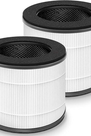 AP-T10FL AP-T10 Air Purifier Filter Replacement for Homedics Air Purifier by Blutoget - Fit for Homedics Total Clean Air Purifier AP-T10-BK AP-T10-WT-360 Degree H13 True HEPA with Activat Carbn 2Pack