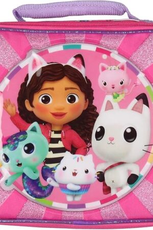 AI ACCESSORY INNOVATIONS Gabby's Dollhouse Kids Lunch Box Pandy Paws and Kitty Friends Insulated Lunch Bag