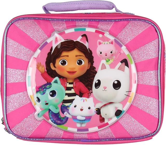 AI ACCESSORY INNOVATIONS Gabby's Dollhouse Kids Lunch Box Pandy Paws and Kitty Friends Insulated Lunch Bag
