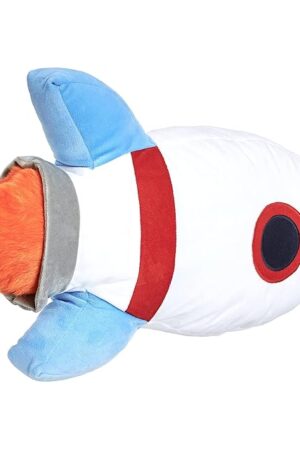 Amazon Basics Kids Room Décor, Space Rockets Decorative Pillow - Spaceship, Polyester, Assorted, 16.5" x 4"