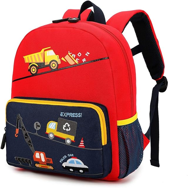 Car Dinosaur Kids Toddler Backpack for Boys and Girls Children Waterproof Preschool Bag(Bus)
