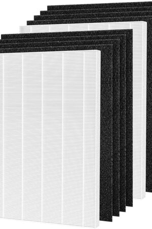 D360 Replacement Filter D3 Compatible with Winix D360 Air Purifier, Replaces for Winix 1712-0101-02, 2 HEPA Filters and 8 Activated Carbon pre-filters