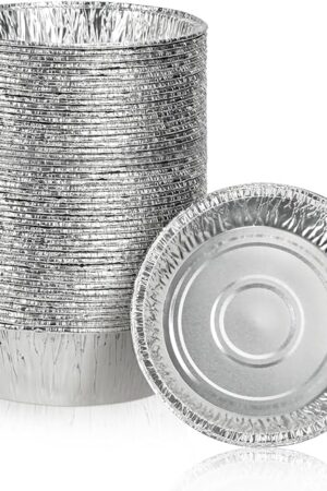200 Pack 4" Round Tart Pie Foil Pans Disposable Pans Aluminum Foil Tart & Pie Tins Pans for Baking,Cooking,Storage or Reheating