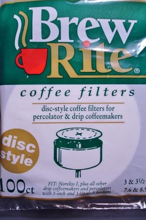 Coffee Filter, 3" and 3 1/2" Disc, White