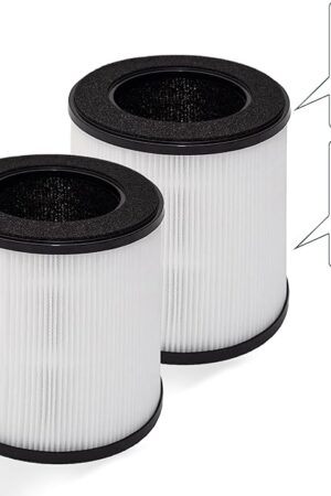 B-D02L H13 True HEPA Filter Replacement, Compatible with MOOKA B-D02L and KOIOS B-D02L Air Purifier & VEWIOR B-D02U Air Purifier, 3-in-1 H13 True HEPA Filter Set, 2-Pack