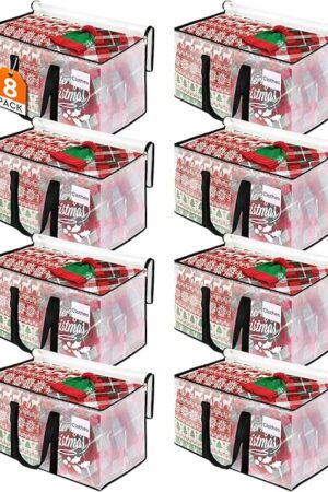 BlissTotes Moving Bags, 93L 8-Pack Storage Bags, Moving Box Heavy Duty Extra Large, Moving Totes with Zipper, Reinforced Handles & Tag Pocket, Boxes for Packaging Moving