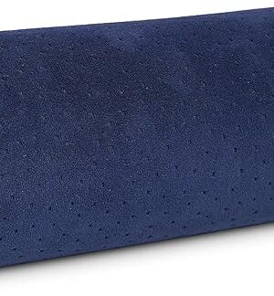 AllSett Health Round Cervical Roll Cylinder Bolster Pillow with Removable Washable Cover, Ergonomically Designed for Head, Neck, Back, and Legs || Ideal for Spine and Neck Support, Navy