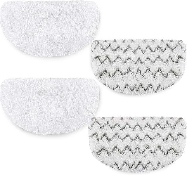 4 Pack Steam Mop Replacement Pads for Bissell Powerfresh Steam Mop 1940 1440 1544 1806 2075 Series, Model 19402 19404 19408 19409 1940a 1940f 1940q 1940t 1940w B0006 B0017, Reusable Cleaning Pad 2+2
