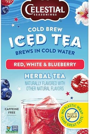 Celestial Seasonings Cold Brew Red, White & Blueberry Iced Tea Bags | 18 tea bags