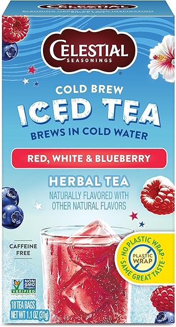 Celestial Seasonings Cold Brew Red, White & Blueberry Iced Tea Bags | 18 tea bags