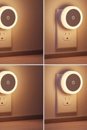 Briignite LED Baby Night Lights Plug into Wall [4Pack], Nightlight with Light Sensors for Kids Room, Bathroom Stair Lights, Hallway Light, Warm White