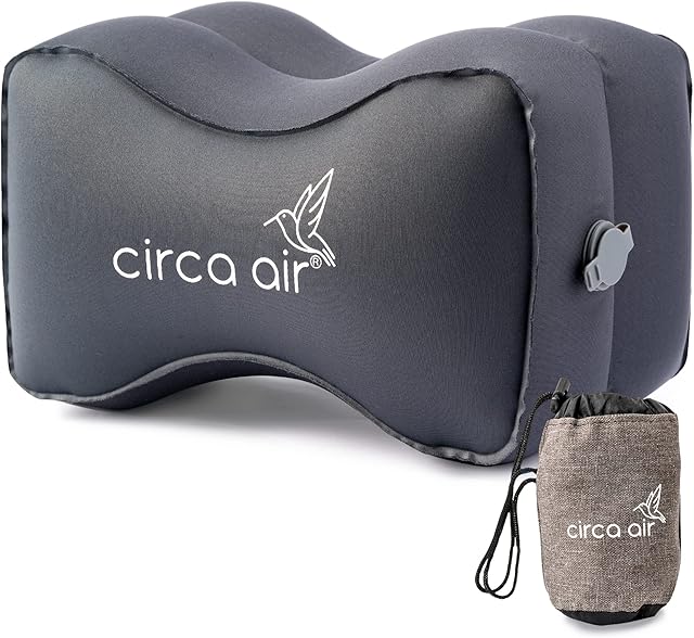 Circa Air Inflatable Knee Pillow for Side Sleepers, Travel Knee Pillow Between Legs for Sleeping, Orthopedic Sciatica Pain Relief Pillow, Leg Pillow for Hip Joints and Thigh Sleep Support