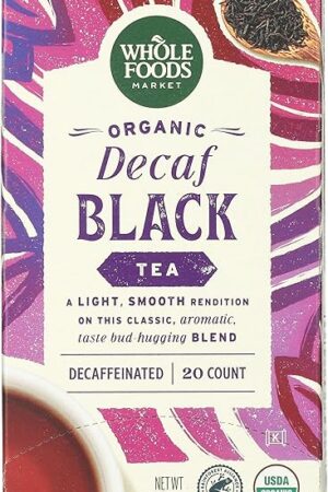 Whole Foods Market, Tea Black Decaf Organic, 20 Count