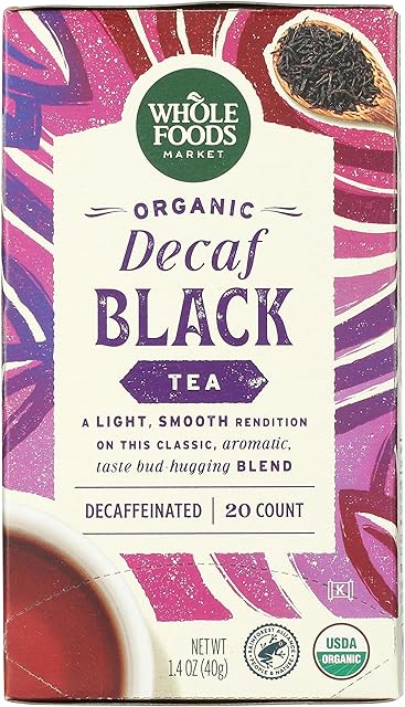 Whole Foods Market, Tea Black Decaf Organic, 20 Count