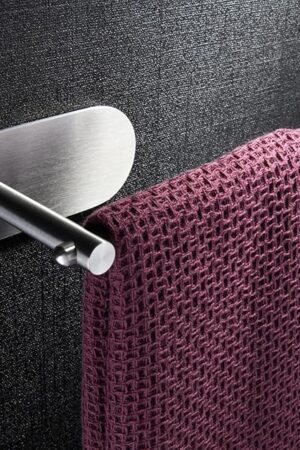 ZUNTO Upgraded Self-Adhesive Hand Towel Holder – No Drilling Wall Mounted Hand Towel Ring, 6.29 Inch Brushed SUS 304 Stainless Steel, Strong Adhesive Bathroom & Kitchen Towel Bar Rack