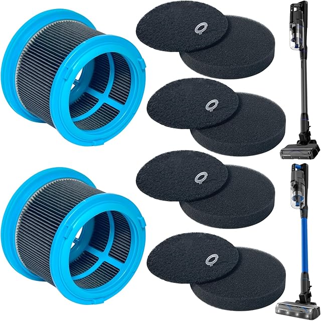 Vacuum Filters Kit Replacement for Bissell PowerClean FurGuard 280W and FurFinder 200W Self-Standing Cordless Vacuum, 2 Filters and 4 Pre-Filter Pads Set included