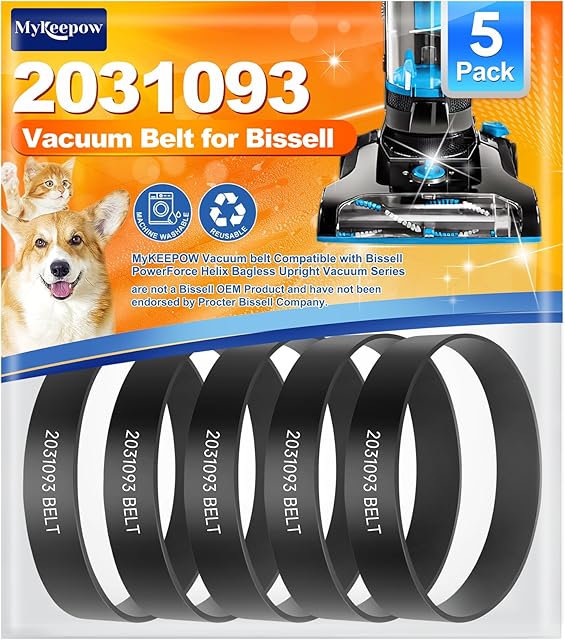 5 Pack Vacuum Belt for PowerForce Helix Powerlifter CleanView Swivel Rewind Vacuum Cleaner Part #2031093, Fit Models 2191, 2191U, 2190, 1797, 2691,2692, 3920 Series