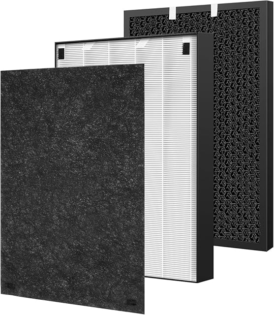 Air 320 Filter Replacement Compatible with Bissell Air320 Air220 2609A, Include 1 Pack 2678 HEPA Filter, 1 Pack Pre Filter, 1 PC 2677 Replacement Carbon Filter, Compare Part 2677,2678,2804