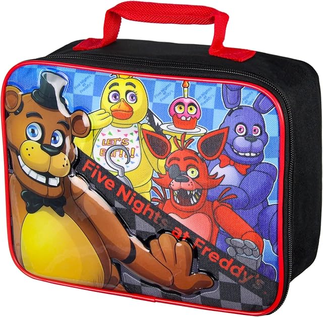 Bioworld Five Night's At Freddy's FNAF Insulated Lunch Box Tote Bag