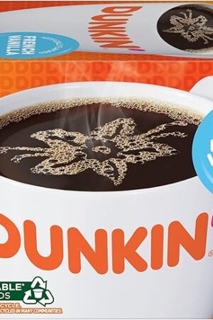 Dunkin' French Vanilla Flavored Coffee, 10 Keurig K-Cup Pods