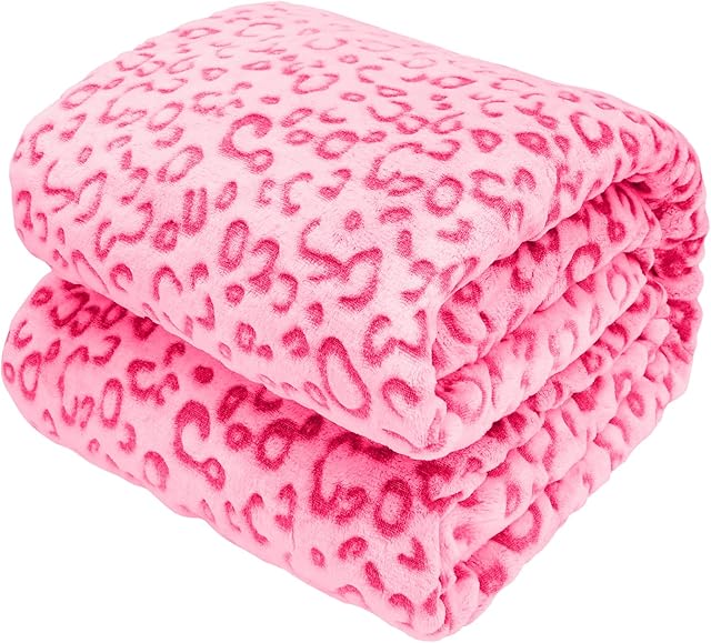 Warm Blanket Pink Soft Fleece Blankets Fuzzy Small Throw Blankets for Kids Girls Toddlers