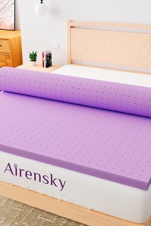 Airensky 2 Inch Cooling Gel Memory Foam Mattress Topper Twin Size - CertiPUR-US Certified Bed Topper, Pressure Relief for Back Pain, Breathable Design, Odor-Free (39"x75")
