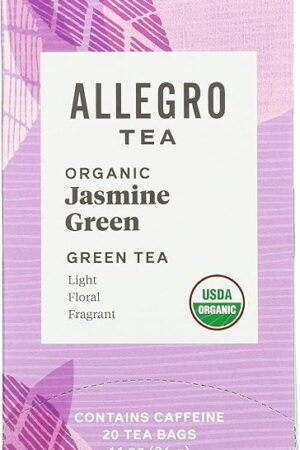 Allegro Tea, Organic Jasmine Green Tea Bags, 20 ct