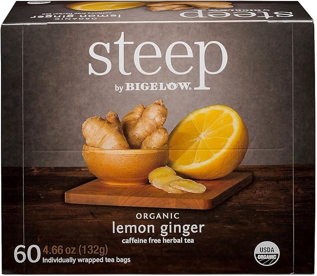 Bigelow Organic Steep Lemon Ginger Tea (60 ct.) AS.
