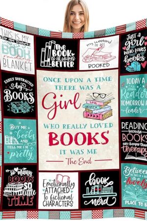 Book Lovers Gifts for Women, Bookish Gifts for Book Lovers Women, Book Lovers Gift Ideas Throw Blanket 60"x50", Reading Gifts for Readers/Librarian/Book Nerd/Bookworm, Book Club Gifts for Woman