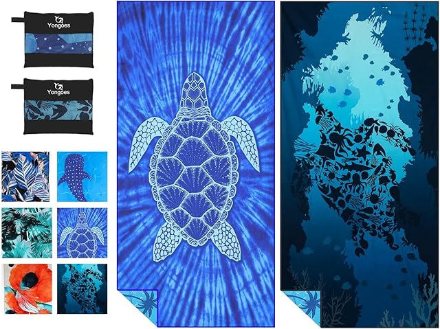 2 Pack Microfiber Beach Towel Large Towels