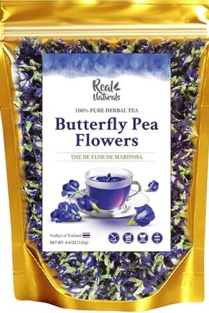 Butterfly Pea Flower Tea, Loose Leaf, 4.4 Oz (375+ Cups) | Blue tea | Dried butterfly pea flowers