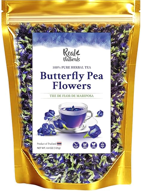 Butterfly Pea Flower Tea, Loose Leaf, 4.4 Oz (375+ Cups) | Blue tea | Dried butterfly pea flowers