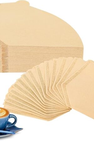 Coffee Filters #4,200 Count Disposable Coffee Filters 8-12 Cup,No Blowout,Unbleached Natural Coffee Filters 4 Cone Paper for Pour Over Coffer Makers/Coffee Dripper Cones