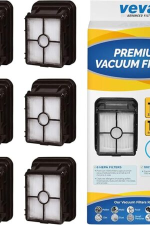 VEVA Premium Vacuum HEPA Filter Set Compatible with Bissell Model 1866 Crosswave and 1785 Series Vacuums - 6 pack of HEPA Filters Part #1608683