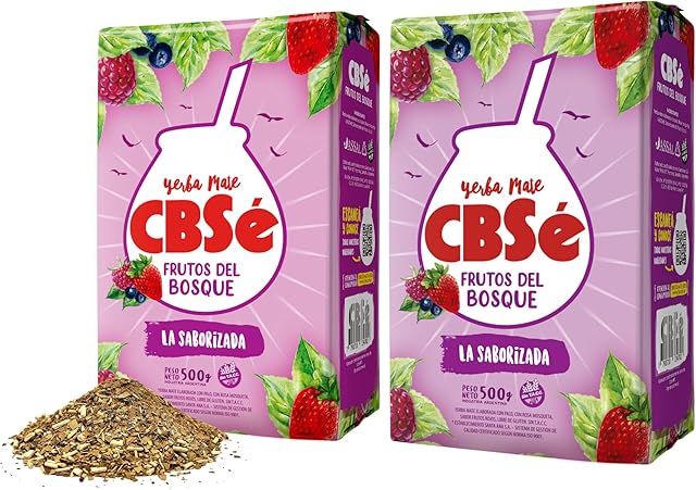 CBSé Yerba Mate Forest Fruit Blend – 2 Pack (500 g Each), Berry-Flavored Loose Leaf Yerba Mate Tea.
