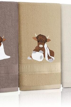 3 Pcs Hand Towels 100% Cotton, 13.3 x 29.5''