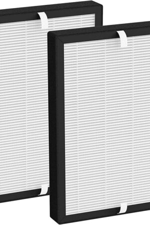 2 Packs GL-FS32 Replacement Filter Compatible with MOOKA/KOIOS GL-FS32 & Azeus GL-FS32 Air Cleaner Purifier, 3-in-1 Filter of Main Replacement Filter, Activated Carbon and Fine Pre-Filter