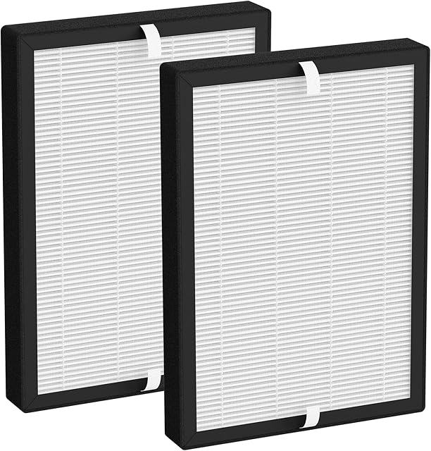 2 Packs GL-FS32 Replacement Filter Compatible with MOOKA/KOIOS GL-FS32 & Azeus GL-FS32 Air Cleaner Purifier, 3-in-1 Filter of Main Replacement Filter, Activated Carbon and Fine Pre-Filter