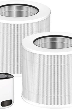 2 Pack 12020 Filter Replacement Compatible with Clorox Air Purifiers Fit for Clorox Tabletop Air Purifier Model 11020 & 11021 True HEPA Filter, Small Rooms Up to 200 Sq. Ft. Capacity