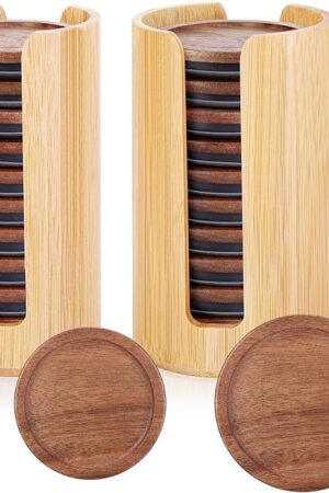 2 Pack Mason Jar Lid Organizer (Wide Mouth & Regular Mouth) Bamboo Ball Jar Wooden Storage Accessories for Home Kitchen Organization & Tumbler Lids, Fit Mason/Canning/Bamboo Lids