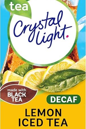 Crystal Light Sugar-Free Decaffeinated Lemon Iced Tea Naturally Flavored Powdered Drink Mix 4 Count Pitcher Packets