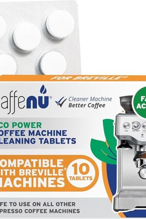 Breville Compatible Cleaning Tablets. 10x 1.4G Espresso Machine Cleaning Tablets. Breville Accessories, Cleans Portafilter & Internal Inaccessible Areas. Coffee Cleaner, All Breville & Sage Machines.