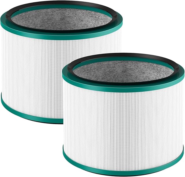 2-Pack HP01 HP02 HEPA Filter Compatible with Dyson Pure Hot Cool Link HP01 HP02 & Dyson Pure Cool Link desk fan DP01 DP02, Compare to Part # 968125-03