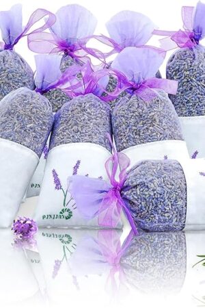 8 Packs Lavender Sachet Bags for Drawers and Closets, Long-Lasting Lavender Scented Sachets Home Fragrance Hanging Closet Air Freshener Oder Eliminator, Smell Goods for House