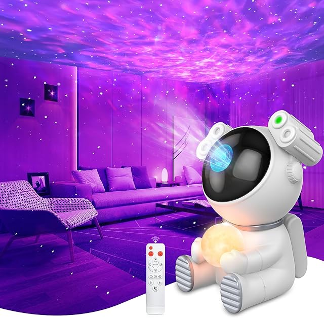 Astronaut Star Projector 2.0, Galaxy Projector with Moon Lamp, LED Starry Night Light for Kids, Room Decor