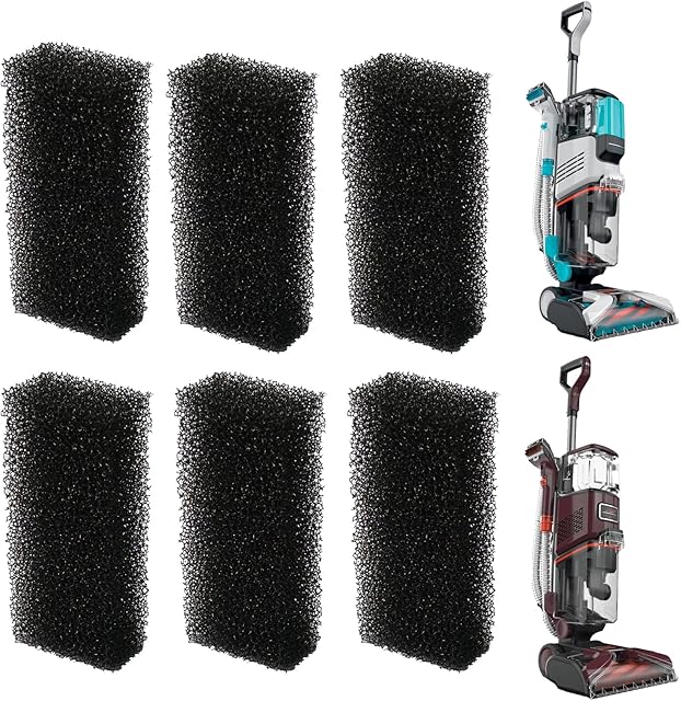 6 Pack EX201 Foam Filter Compatible with Shark CarpetXpert Upright Carpet EX201, R-EX200, EX150, EX151, EX121BRN
